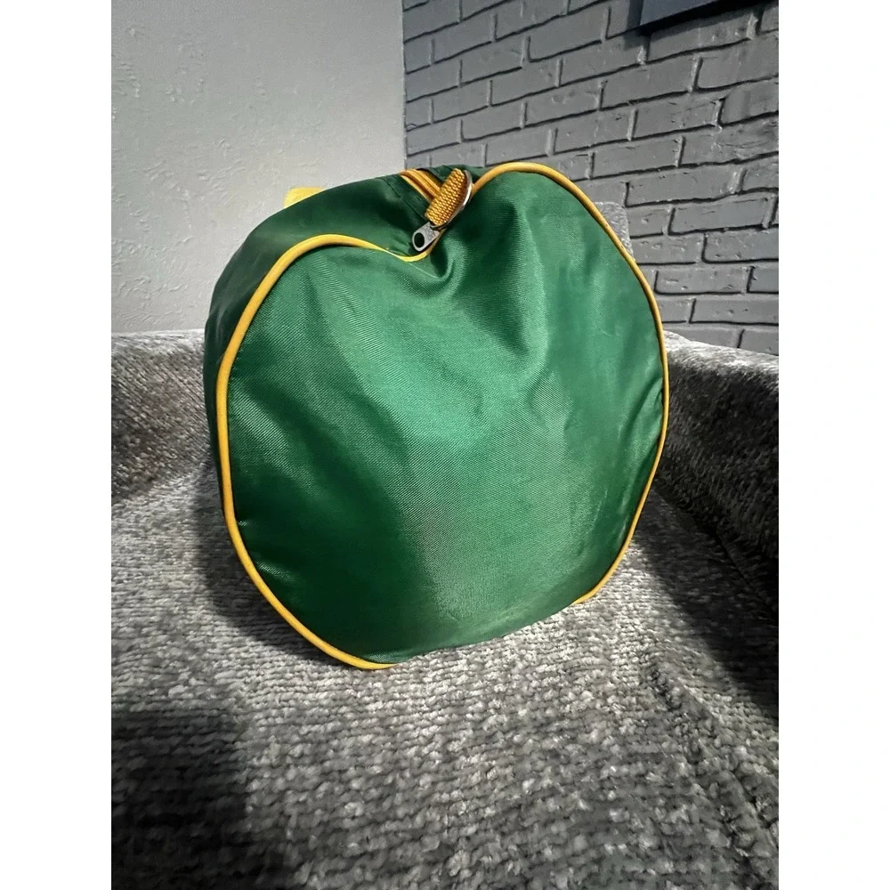 Vintage 1980s Franklin Sugar Ray Leonard Gym Duffle‎ Bag Green Yellow 22